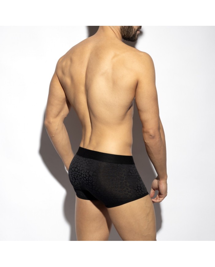 Boxeri cu imprimeu leopard negru ES Collection UN624
