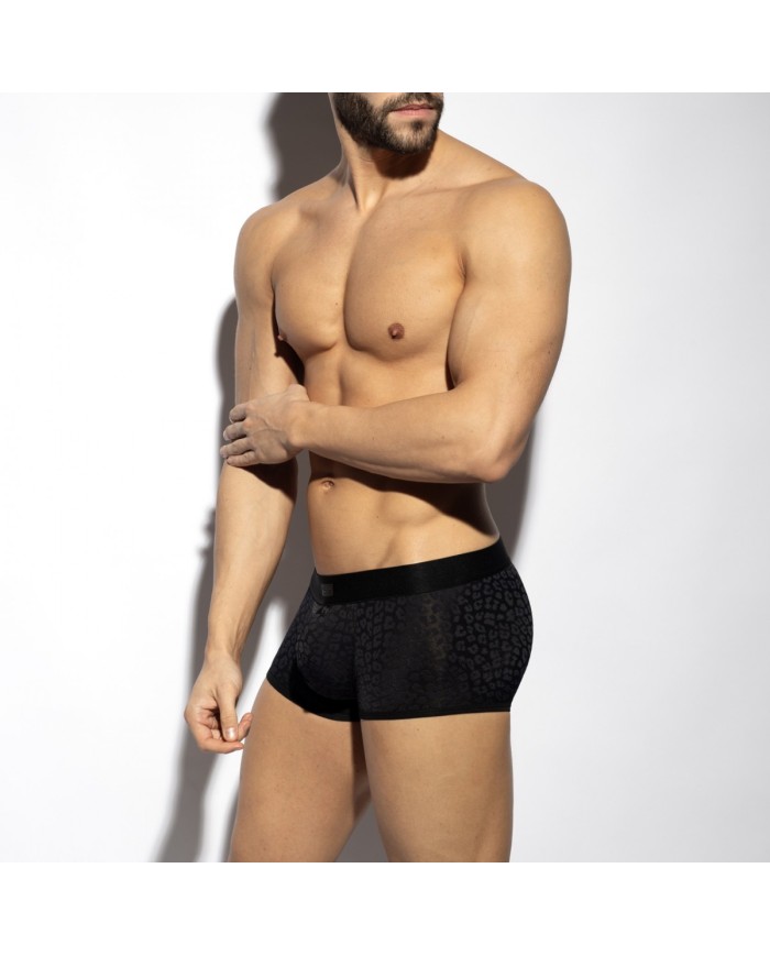 Boxeri cu imprimeu leopard negru ES Collection UN624