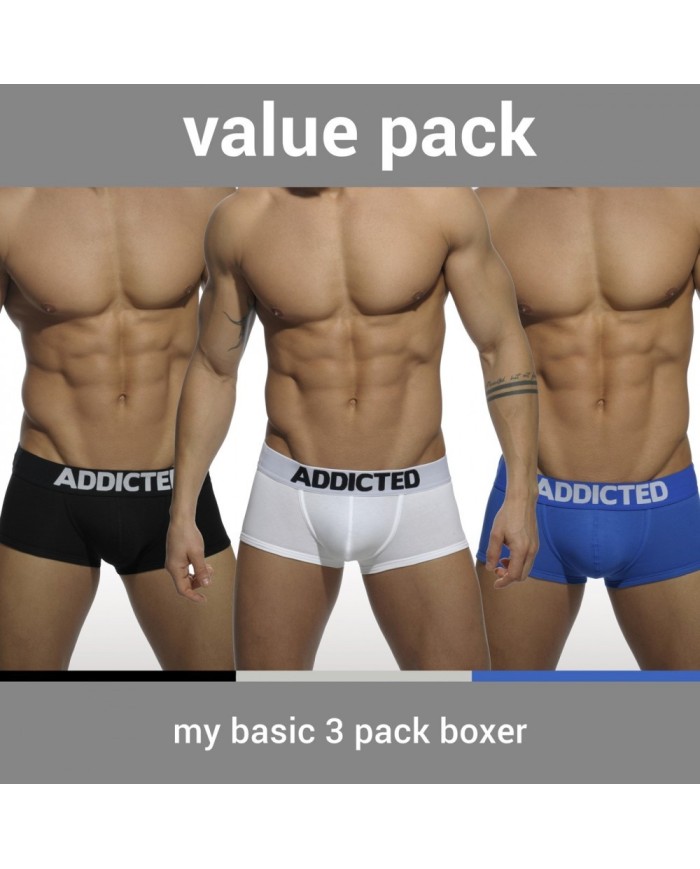 Boxerii Mei Basic de 3 Perechi Addicted AD421P