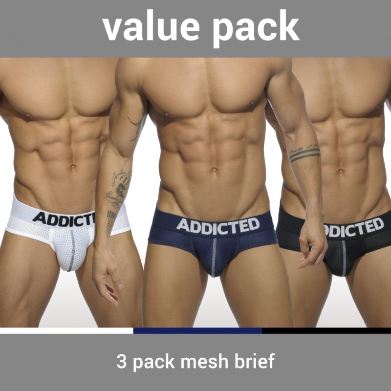 Slipuri de Plasă cu Push Up 3 Perechi Addicted AD475P | Addicted România – livrare rapidă
