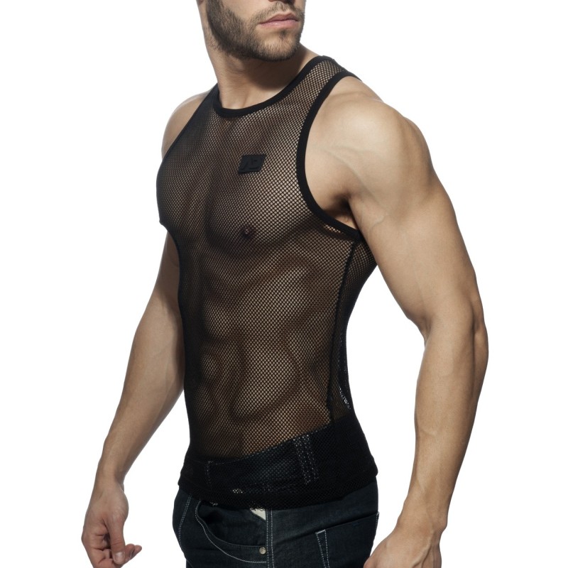 Addicted AD848 Addicted Black & White Mesh Tanktop AD848