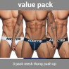 Tanga Push Up din Plasă 3 Perechi Addicted AD732P | Addicted România – livrare rapidă