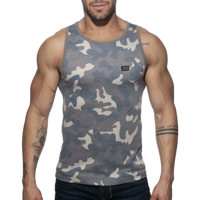Addicted Tanktop camuflaj spălăcit AD801