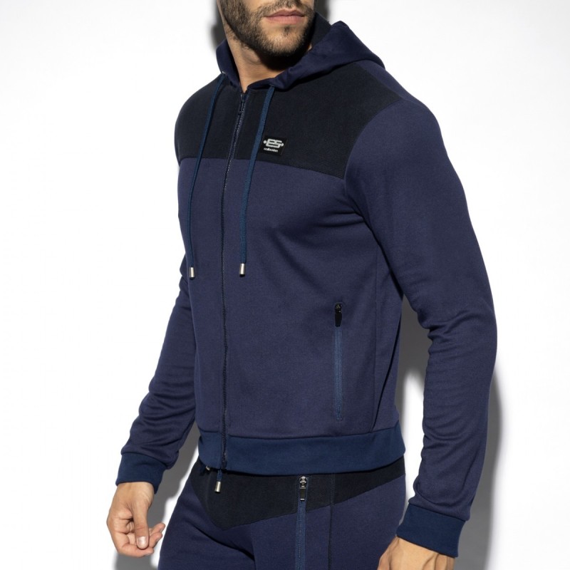 ES Collection Tengerészkék Kapucnis Felső SP276 | Addicted România