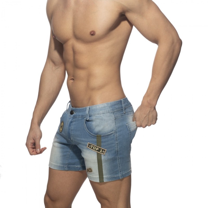 AD1097 Addicted Short Jeans With Patches AD1097