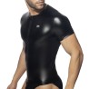 AD1035 Addicted Zip Short Sleeves Fetish Shirt AD1035