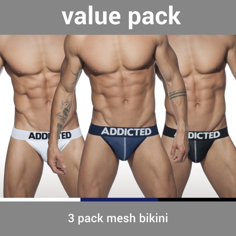 Addicted 3 Pack Mesh Bikini Push Up AD679P | Addicted România – fast delivery
