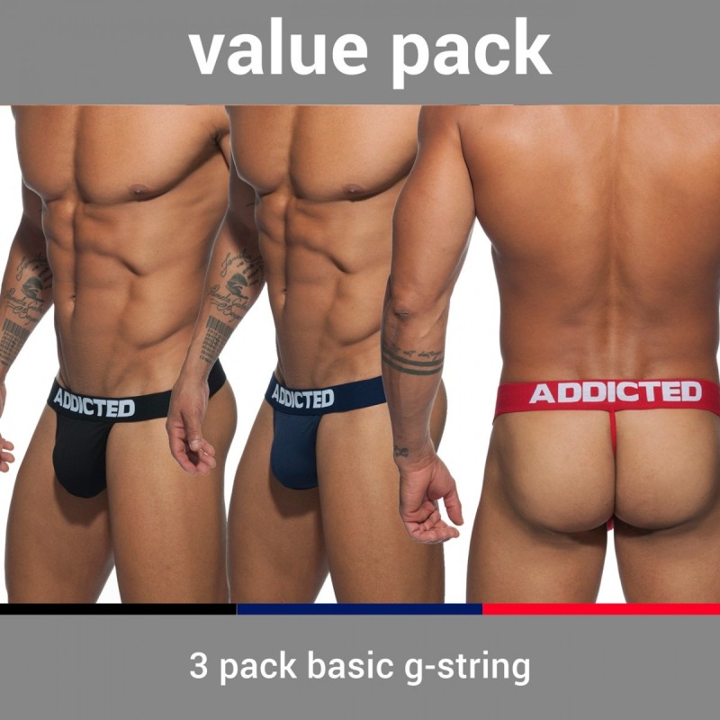 Tanga Basic 3 Perechi Addicted AD746P | Addicted România – livrare rapidă