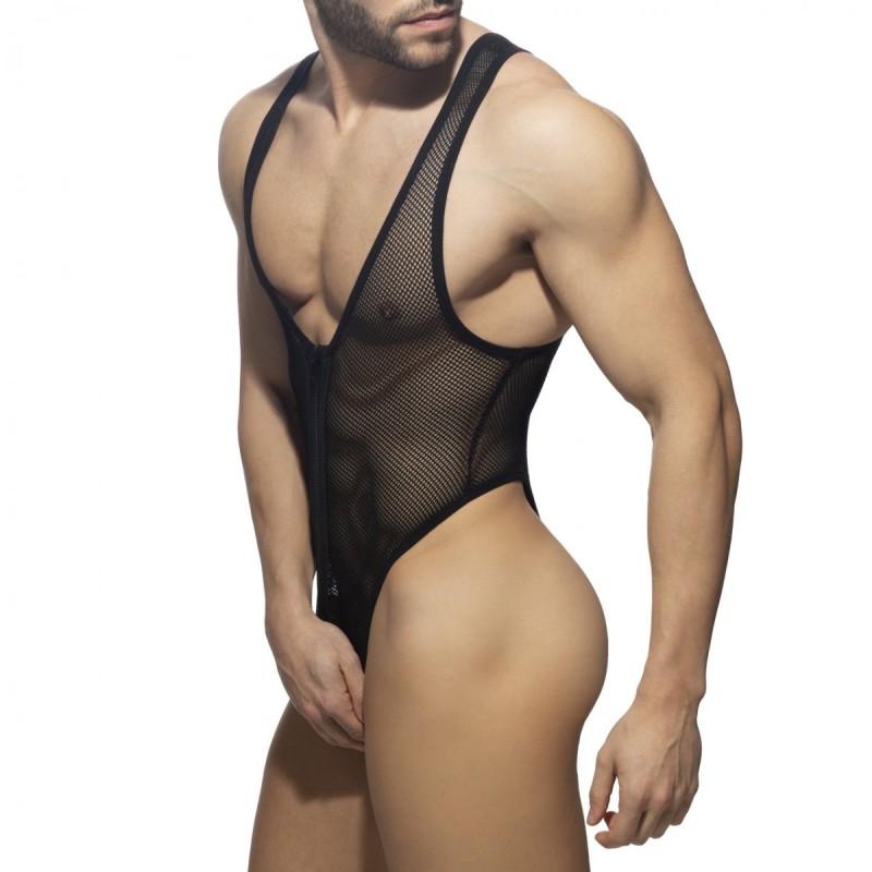 Addicted Zip Mesh Bodysuit Thong ADF151 | Addicted România – fast delivery