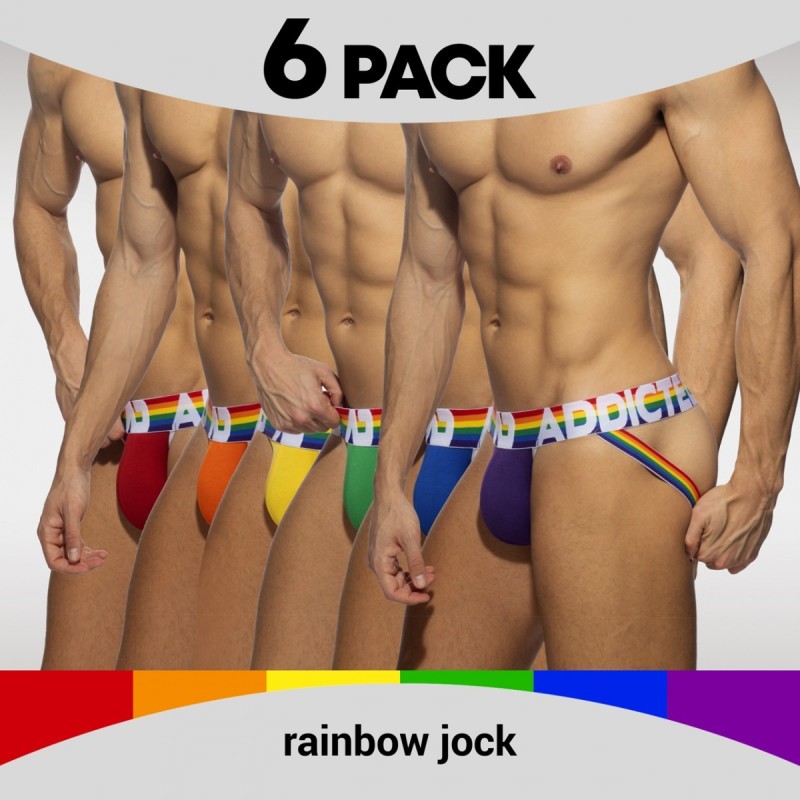 Jockstrap Curcubeu 6 Perechi Addicted AD1144