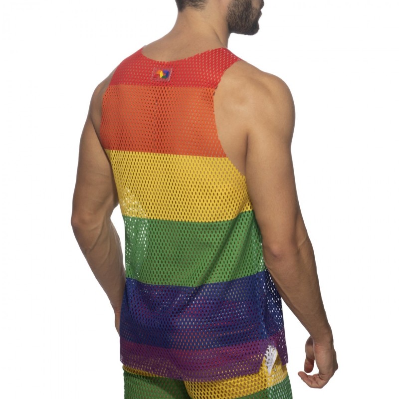 Addicted Mesh Rainbow Tank Top AD1166 | Addicted România – fast delivery
