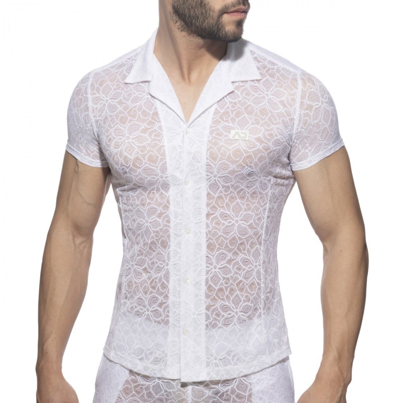 Addicted Flowery Lace Shirt AD1192 | Addicted România – fast delivery