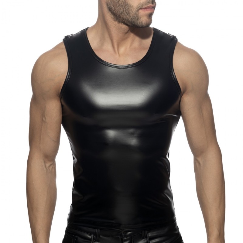 Addicted Rub Shoulder Zip Tank Top ADF215 | Addicted România – fast delivery