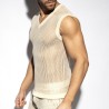 Es Collection Nyers Horgolt V-Nyakú Tank Top TS350 | Addicted România