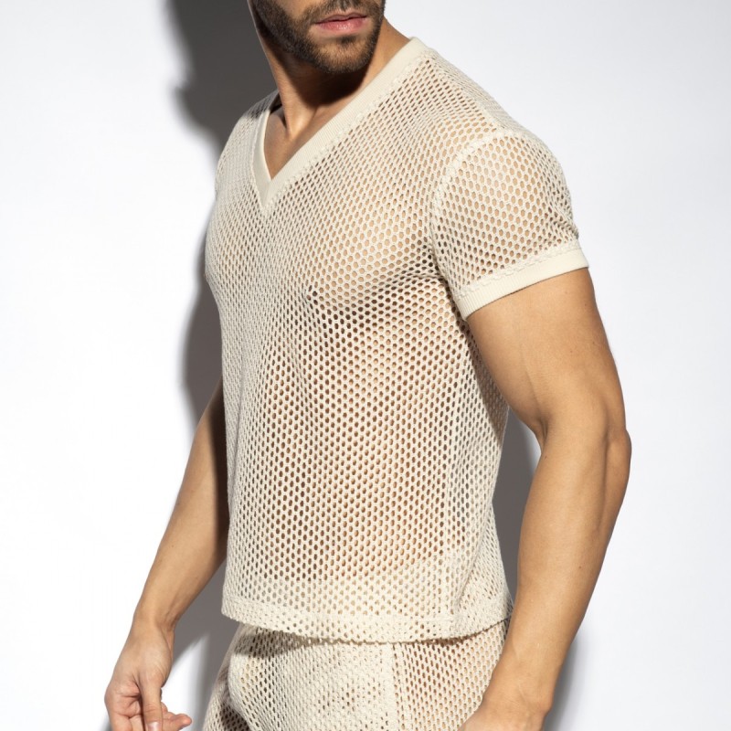 Tricou V-Neck Croșetat Es Collection TS351 | Addicted România – livrare rapidă