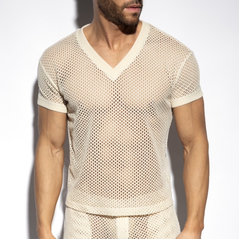 Es Collection Nyers Horgolt V-Nyakú Póló TS351 | Addicted România – fast delivery
