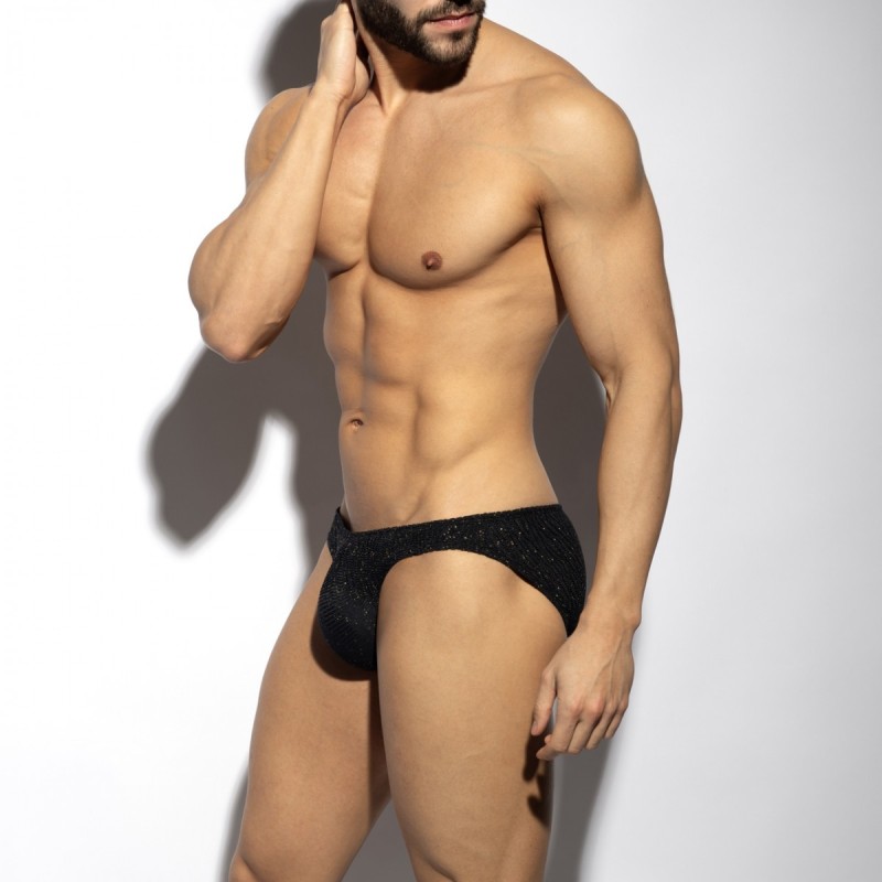 ES Collection Gold Glitter Bikini Brief UN617 | Addicted România – fast delivery