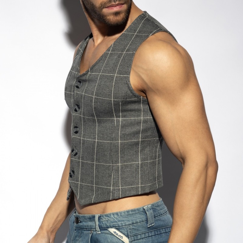 ES Collection Tweed Vest SP340 | Addicted România – fast delivery