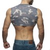 Addicted Sleeveless Camo Crop Top AD869 | Addicted România – fast delivery