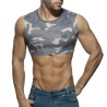 Addicted Sleeveless Camo Crop Top AD869 | Addicted România – fast delivery