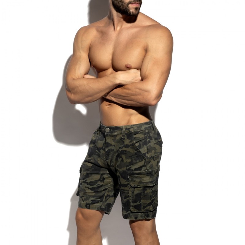 Pantaloni Scurți Cargo Camo ES Collection ESJ079 | Addicted România – livrare rapidă