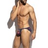 ES Collection Slip Bikini cu Dungi și Flori UN686 | Addicted România – livrare rapidă