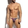 ES Collection Slip Bikini cu Dungi și Flori UN686 | Addicted România – livrare rapidă