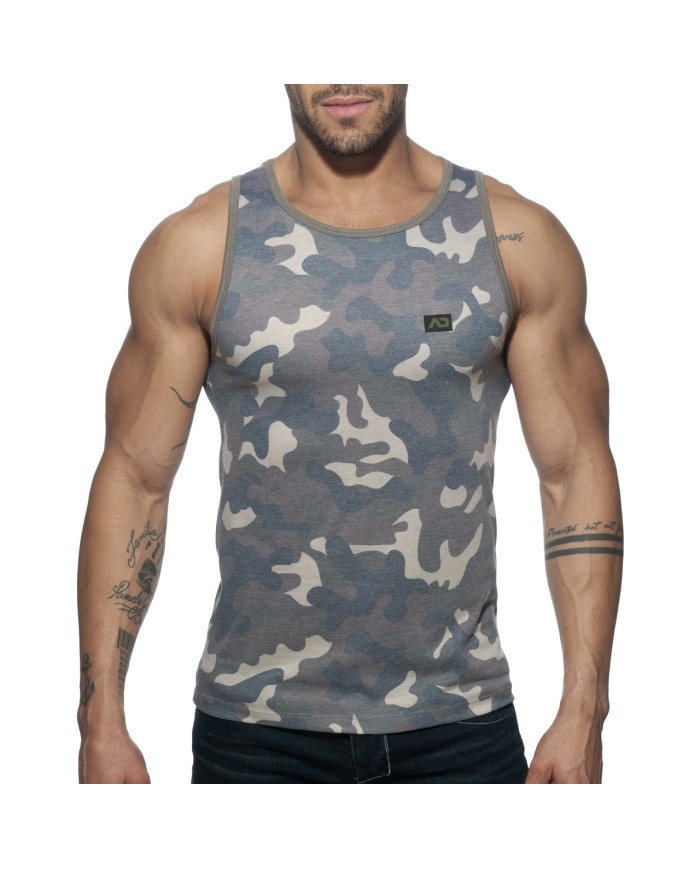 Addicted Tanktop camuflaj spălăcit AD801