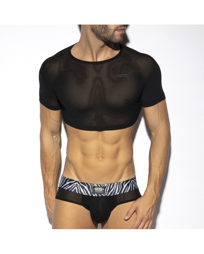 ES Collection Crop Top de plasă TS293