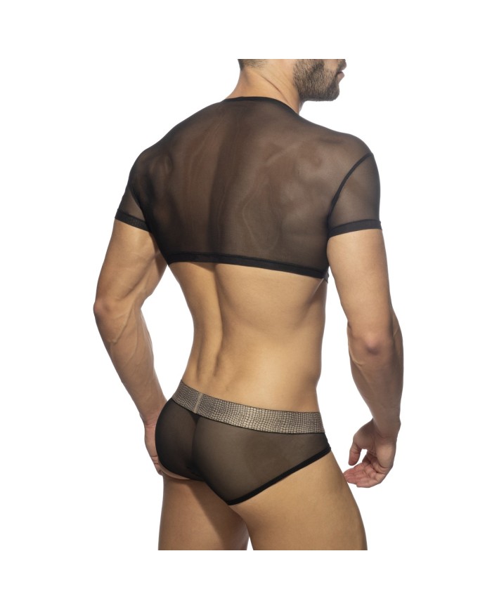 Addicted AD Crop Top din plasă AD1021