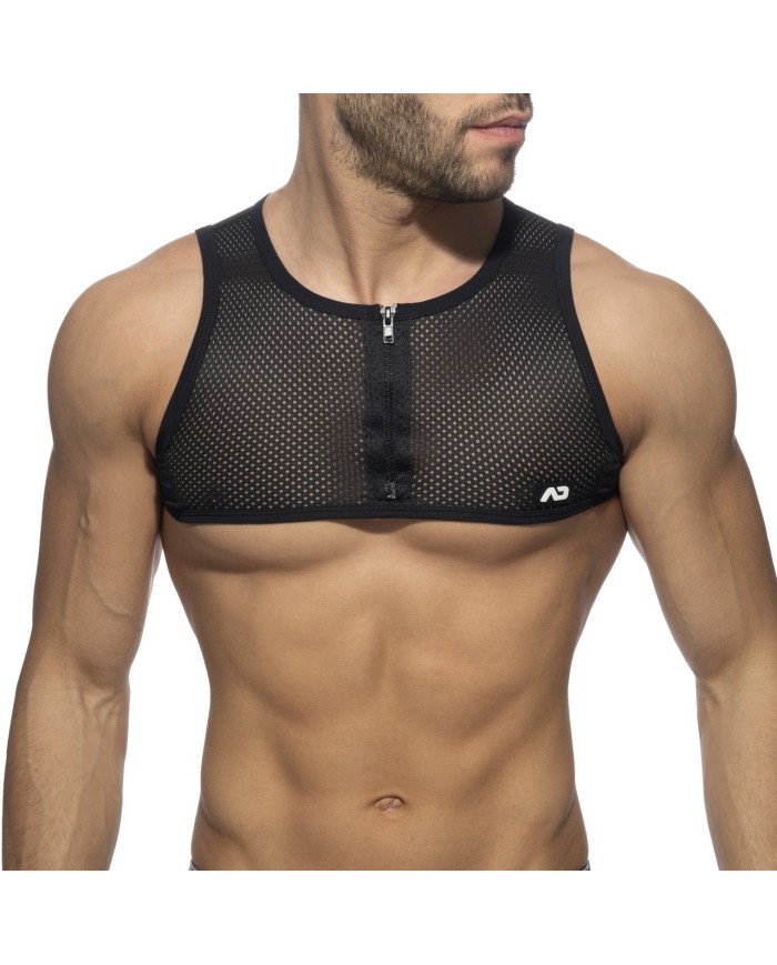 Addicted Crop top din plasă cu fermoar AD998