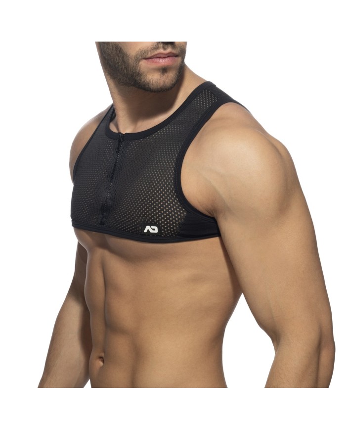 Addicted Crop top din plasă cu fermoar AD998