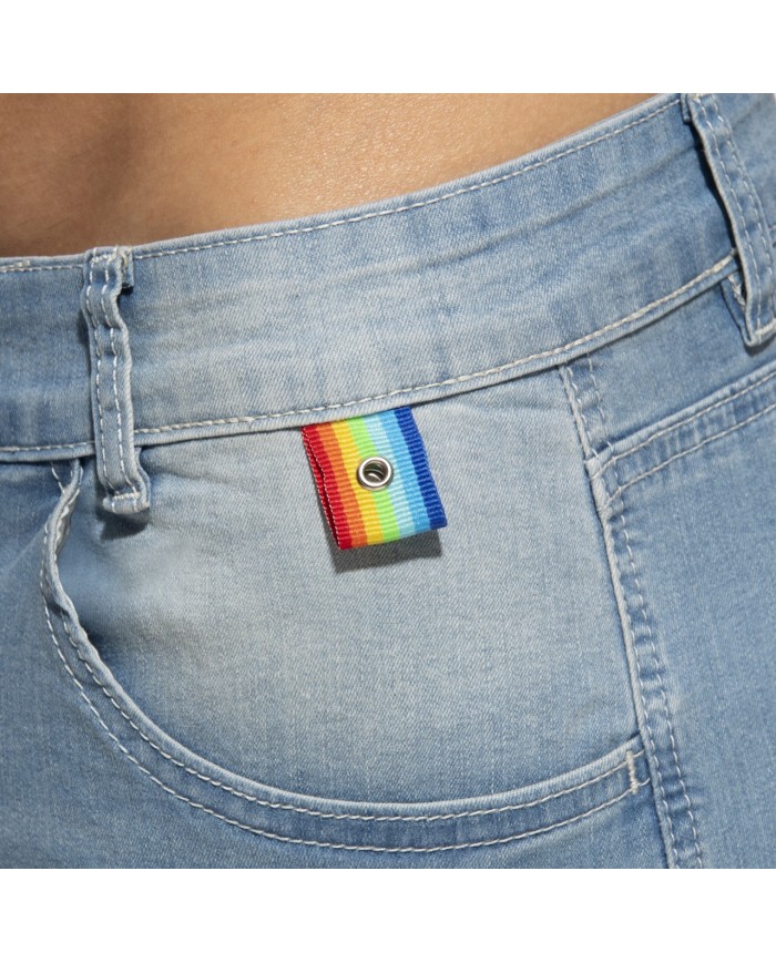 Addicted Pantaloni scurți cu panglică curcubeu AD991 Addicted Pantaloni scurți cu panglică curcubeu AD991