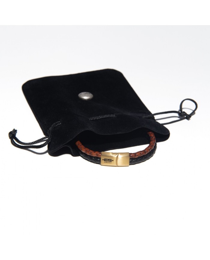 Brățară Dublă Împletită din Piele ES Collection AC185