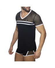 Tricou din Plasă cu Dungi Addicted ADF166