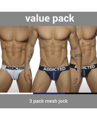Jockstrap Plasă 3 Perechi Addicted AD479
